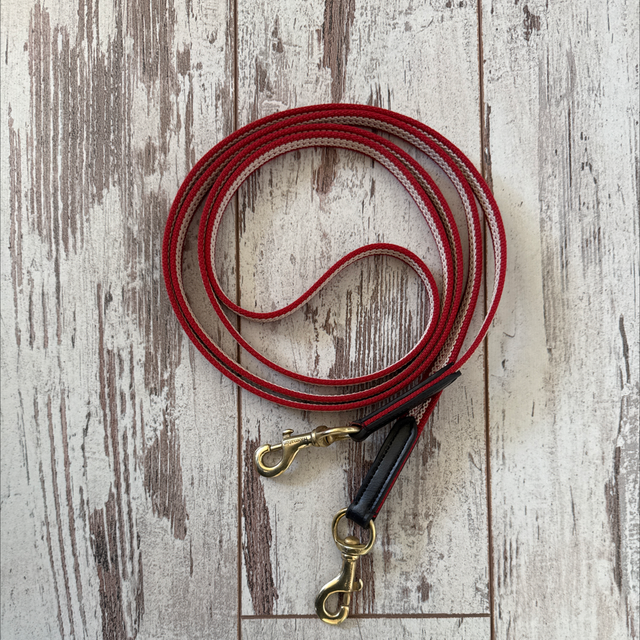 Zügel starker Grip rot mit weiß