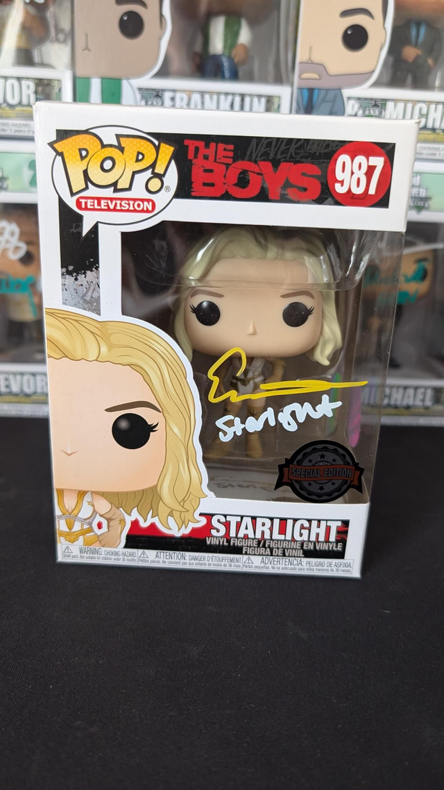 Funko Pop The Boys Starlight 987 Signed by Erin Moriarty with Monopoly Events COA