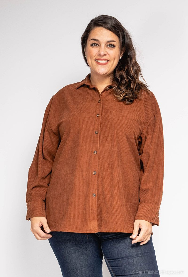 Chemise en velours côtelé