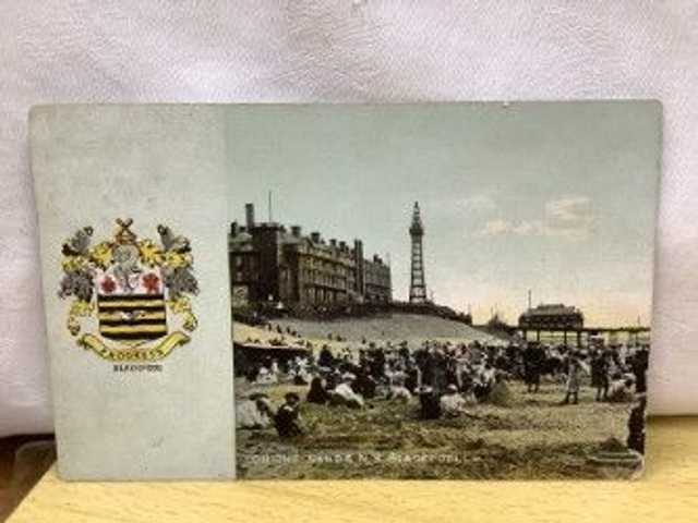 On the sands North Shore Blackpool, Lancashire Posted 1909 The Advance Series, antique postcard Our Ref. no. R472 £2.50