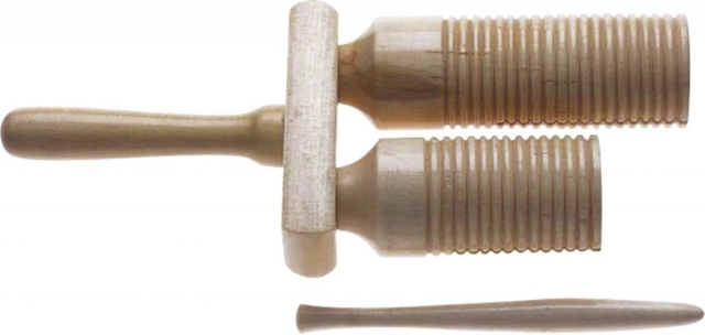 STAGG Agogô en bois à deux tons, avec maillet