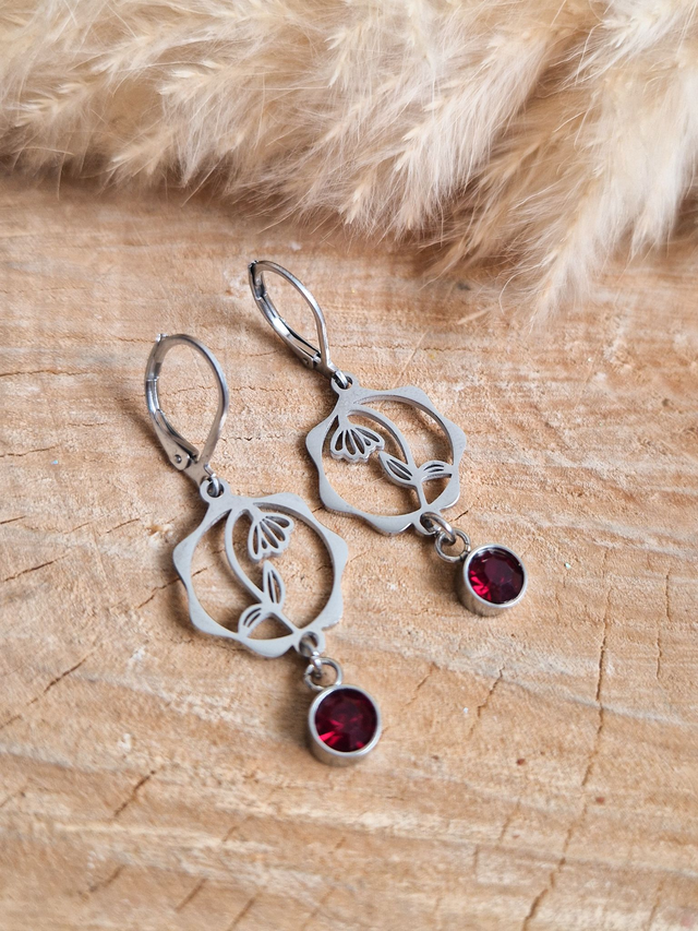 Boucles d'oreilles "Fleur de Naissance" – Janvier : Perce-Neige