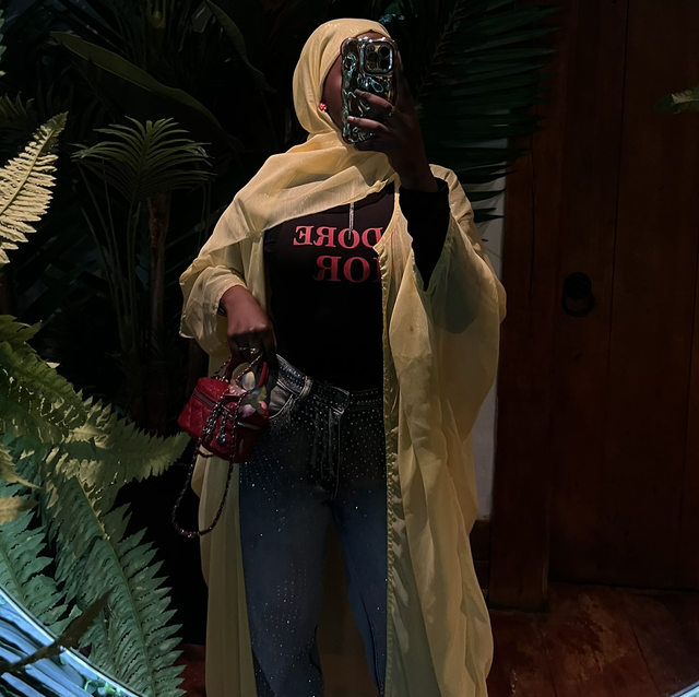 Yellow Crinkle Abaya