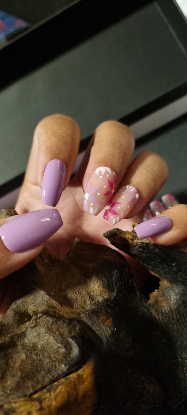 Mauve flower ballerine S