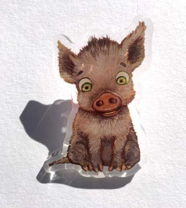 Acrylmagnet "Kleines Wildschwein" / Acrylic Magnet "Little Wild Boar"