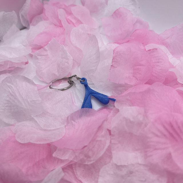 Porte clé clitoris Bleu clair 