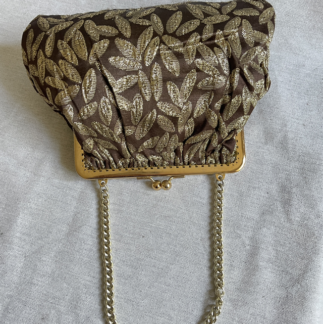 Gold Tasche Lurex Blätter 