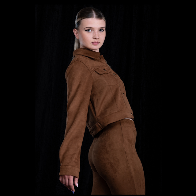 ENSEMBLE VESTE &amp; PANTALON EN VELOURS 
