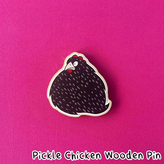 Pickle Wooden Badge