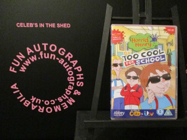Wayne Forester - 'Horrid Henry Is Too Cool For School' Authentic Autographed Dvd Cover