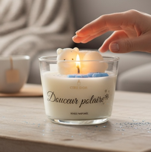 Bougie ourson polaire 