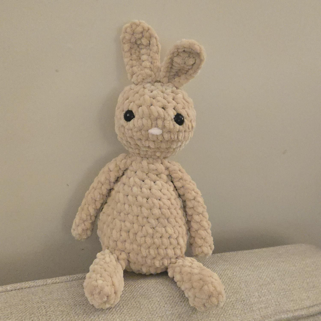 Blossom Bunny - Handmade Crochet Bunny Toy - Soft Pastel Baby Plush