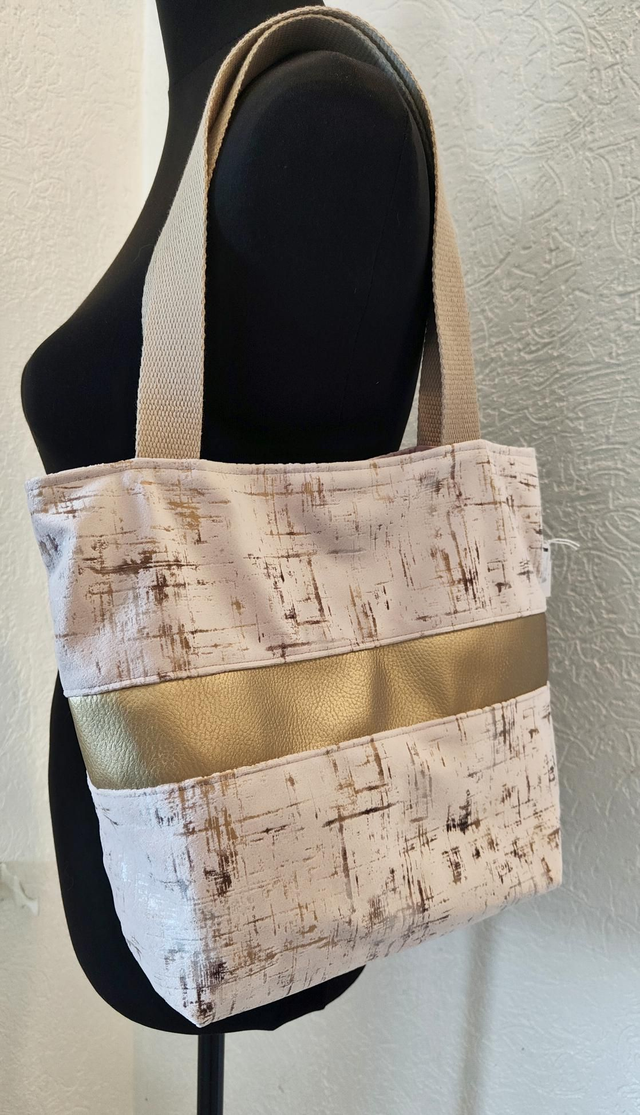 Sac à main velours rose/or