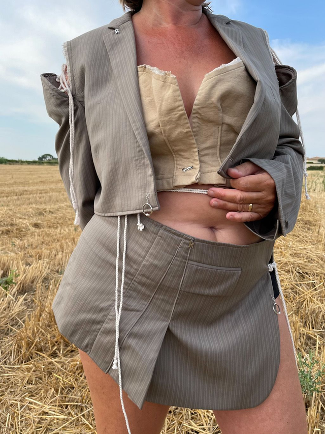 Jupe Upcycled - Jean(ne) XL