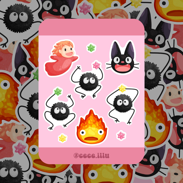 Planche Stickers Ghibli