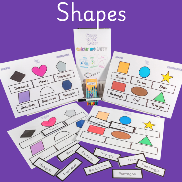 Shapes Activity Pack (Ages 3-7) Fun, educational & reusable!