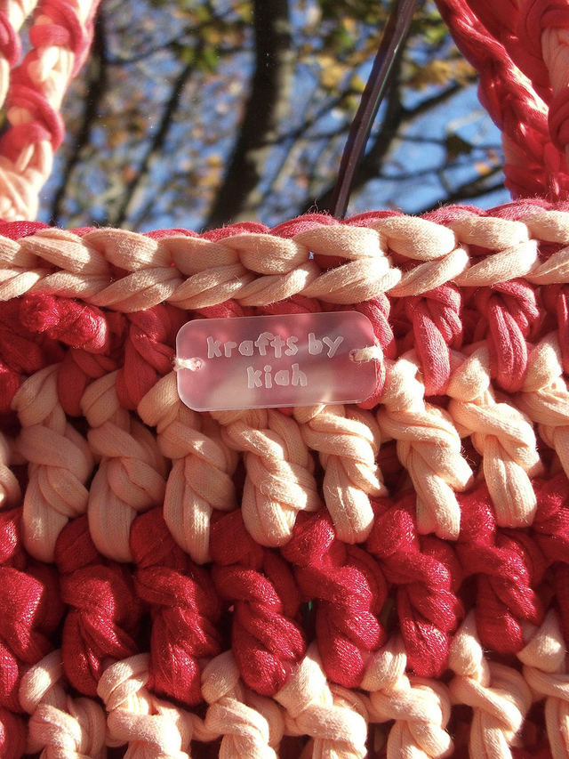 Red, coral and Peach T-shirt Bag