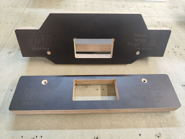 Door Hinge Router Jig (76mm 3 inch) &amp; Door Frame Jig - Twin Pack