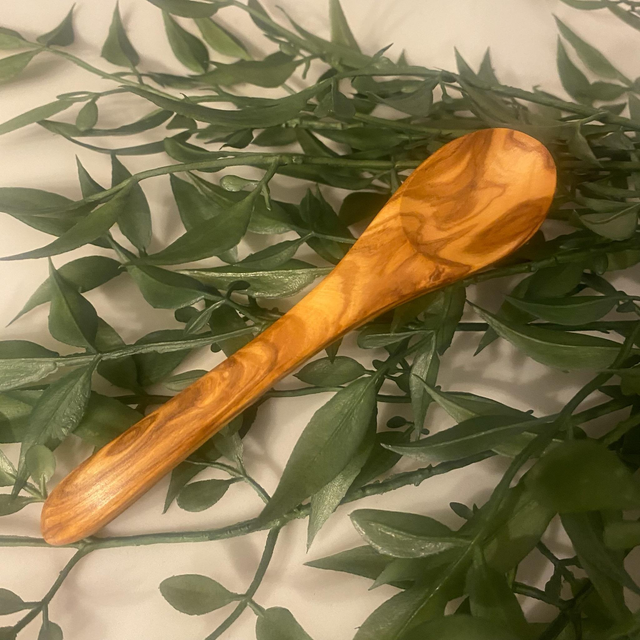 Handcrafted Wooden Sugar &amp; Coffee Spoon | Olive Wood Teaspoon | Kitchen Utensil | Gift for Coffee Lovers