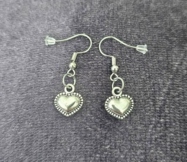 Silver Heart Earrings 