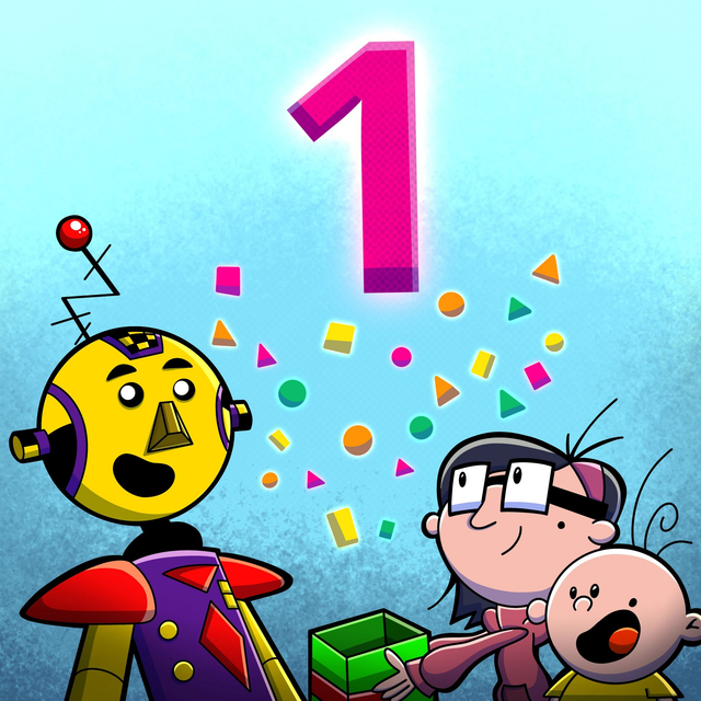 Robot Birthday Card Bundle ages 1-10