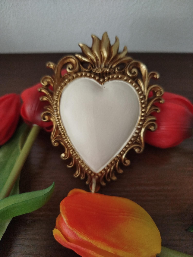 🤍 Ex-voto Cœur Blanc – Pureté sacrée