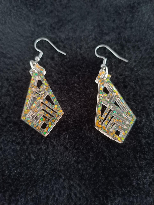 Boucles d'oreilles résine 