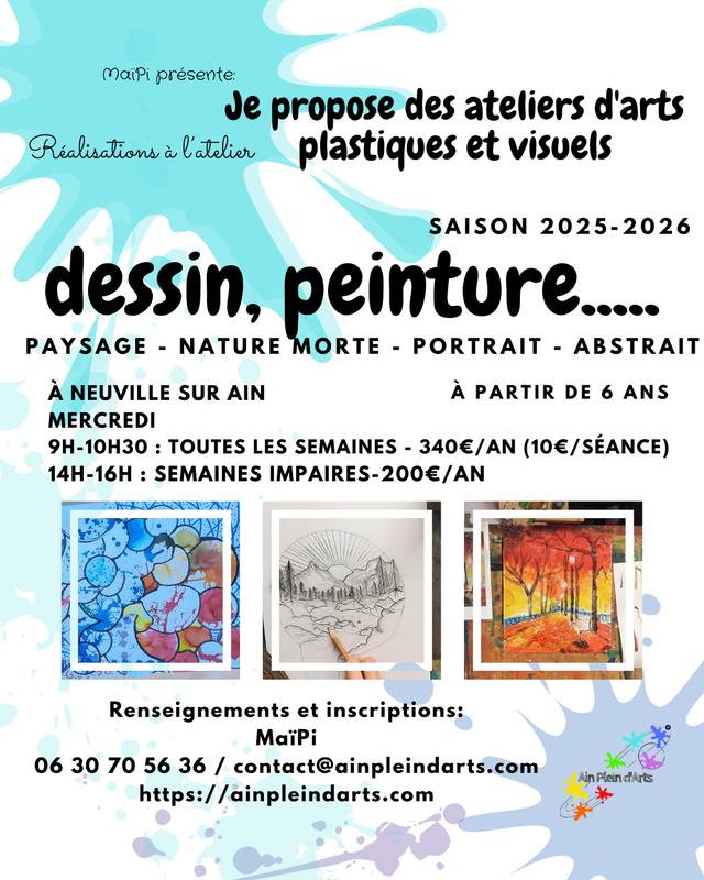 Atelier à l'année 1h30/semaine neuville sur ain