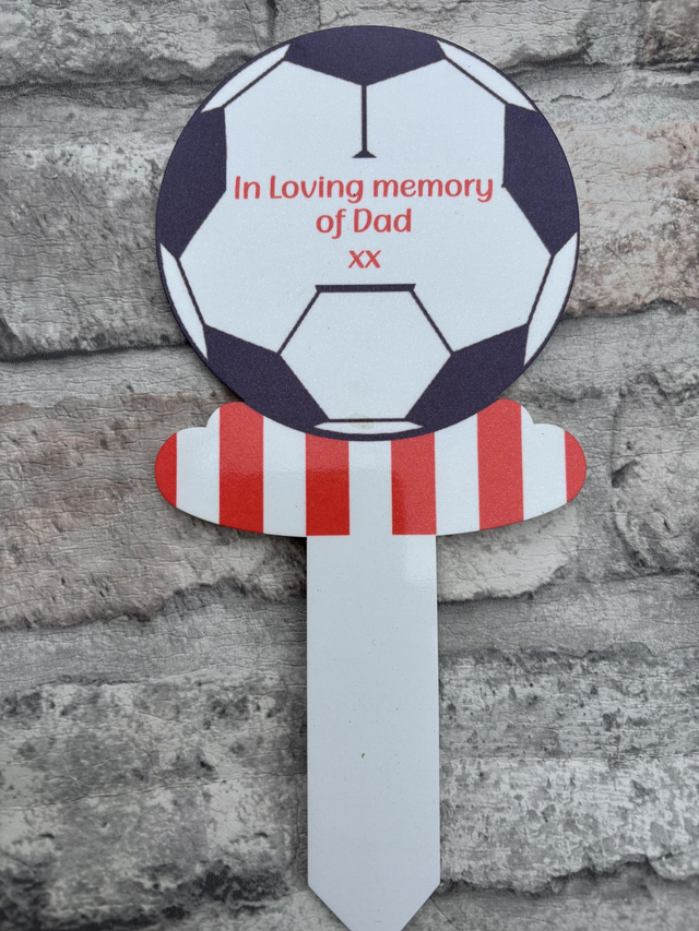 Football grave marker