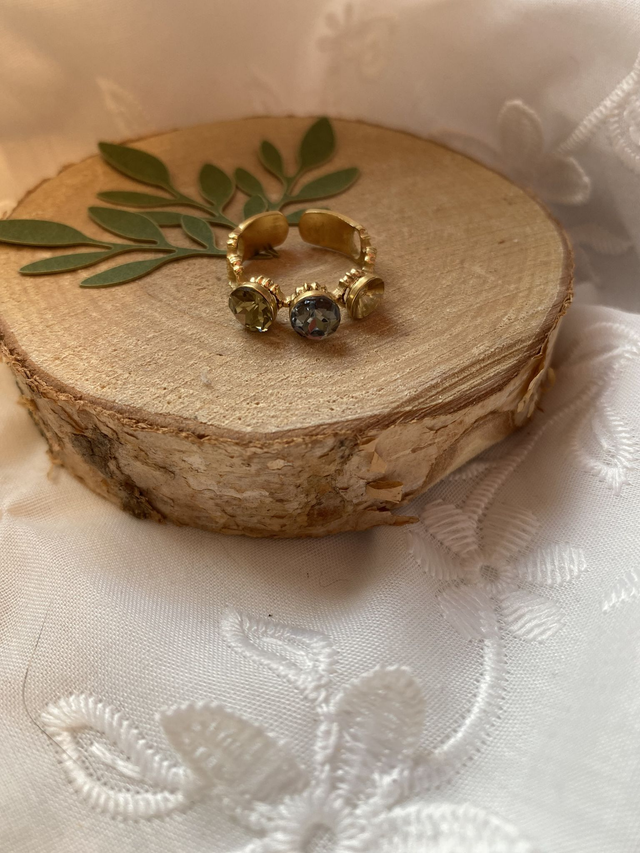 Bague 3 cristaux 