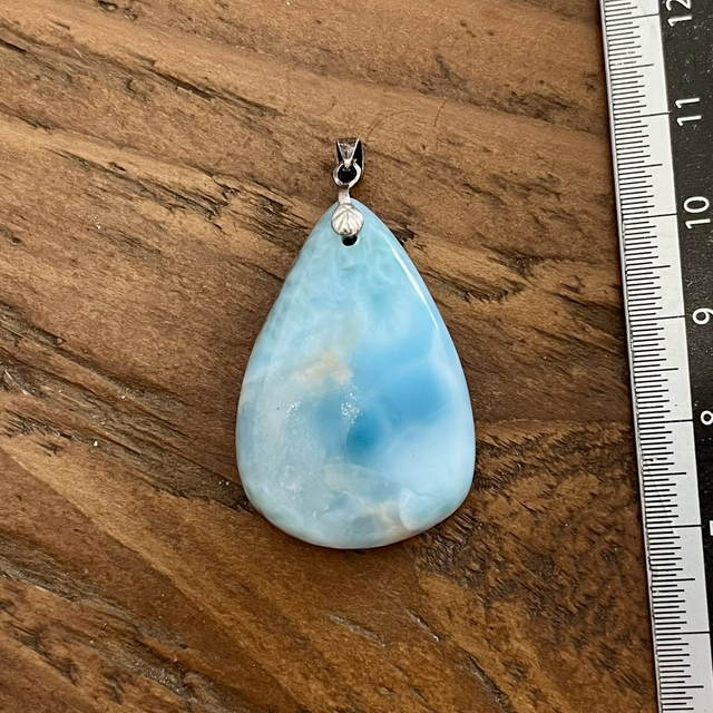 Pendentif en Larimar et bélière argent