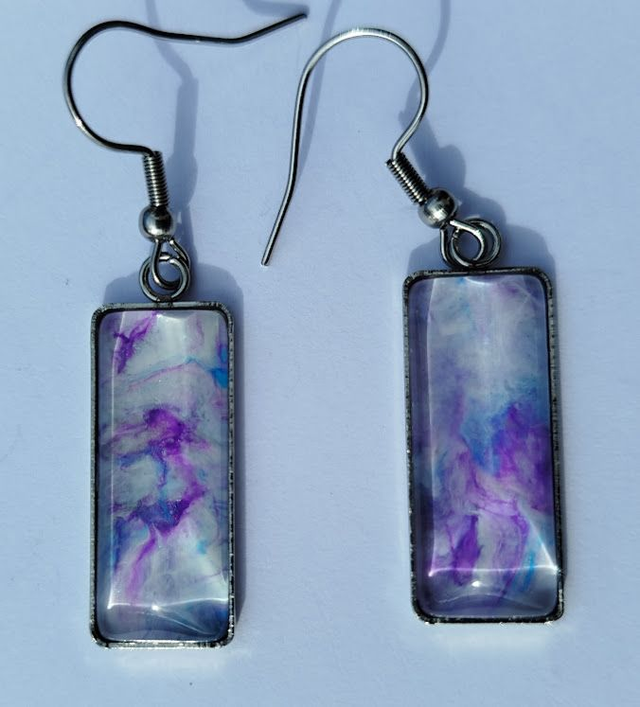 Boucles d'oreilles peintes