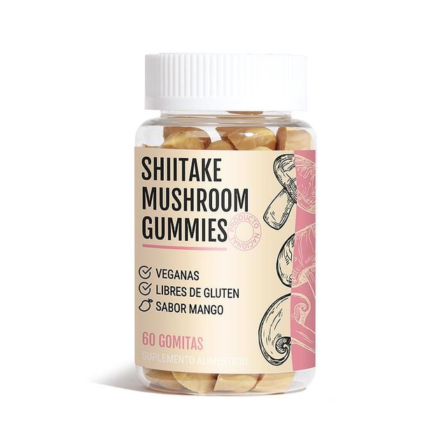 Shiitake Superfungi Newpharma Gomitas Mango 60 Unidades – Hongo Funcional Antioxidante