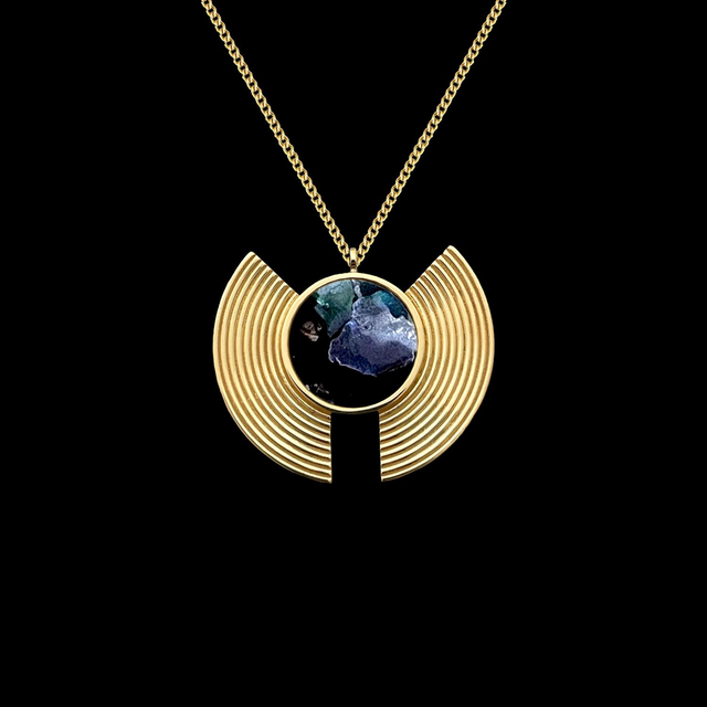 Pendentif Plastron - Sternocera | Bleu nocturne 7/15