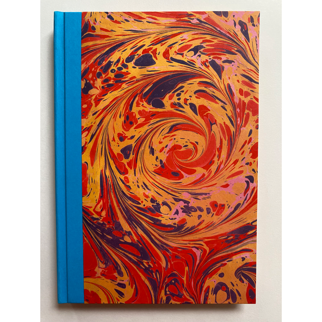 Hardbound Notebook, Yellow Swirl
