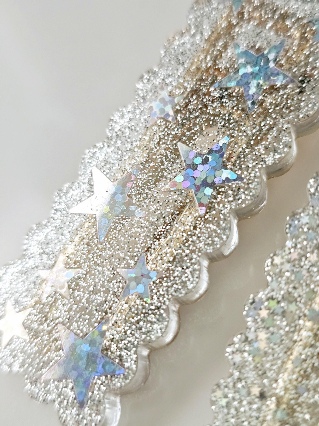 DUO BARRETTES ARGENT ETOILE DE NOEL