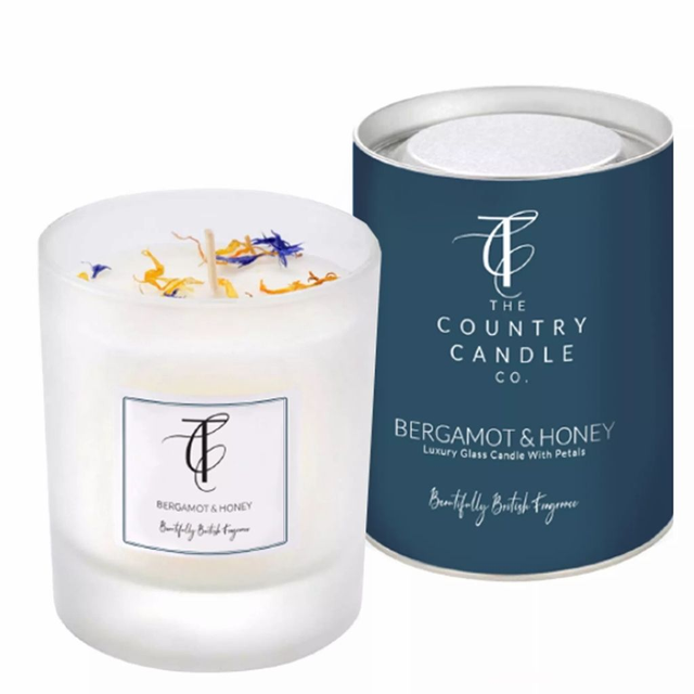 Bergamot &amp; Honey Glass Candle