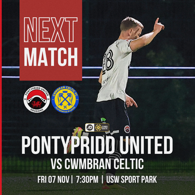 JD CYMRU SOUTH: Pontypridd United vs Cwmbran Celtic