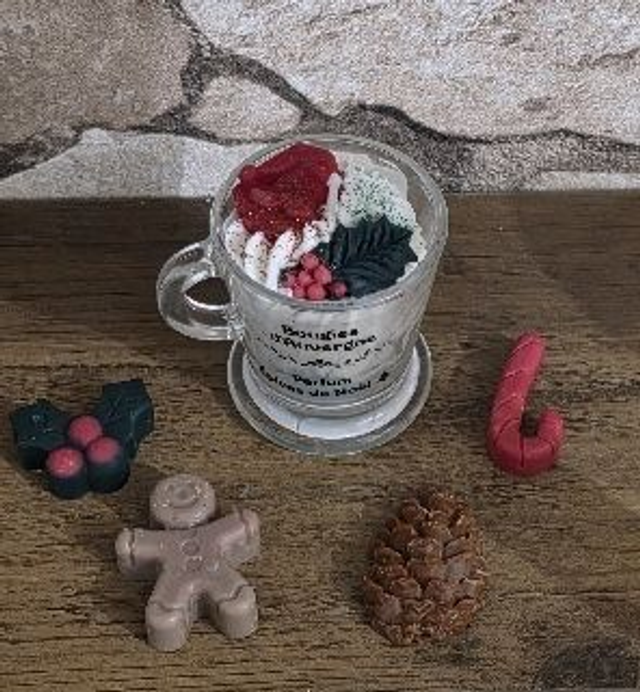 Bougie Artisanale Épices de Noël n°47 - 55g - Création Unique