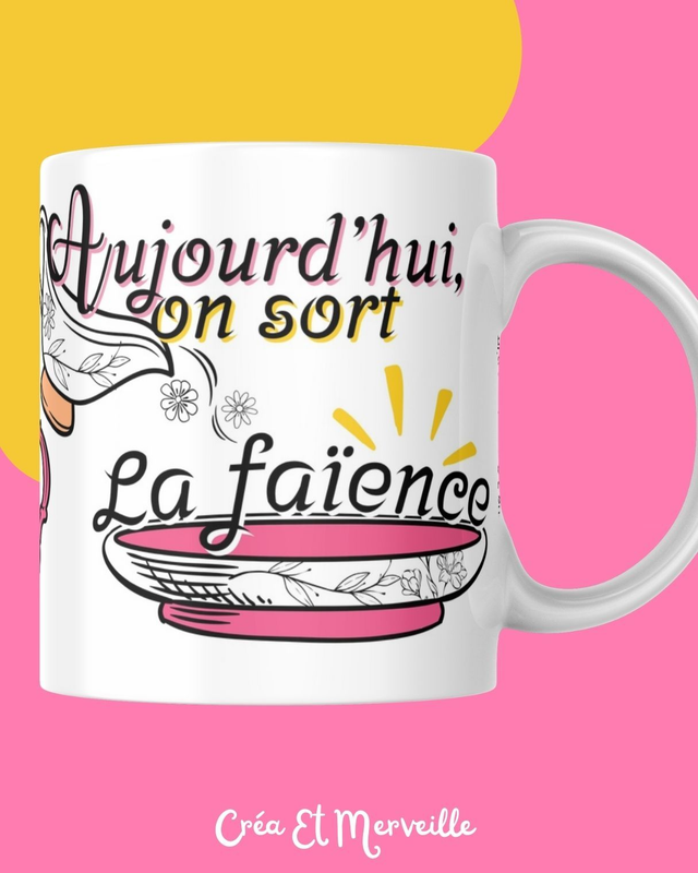 Mug Hop on sort la faïence 🍽 - Créa Et Merveille