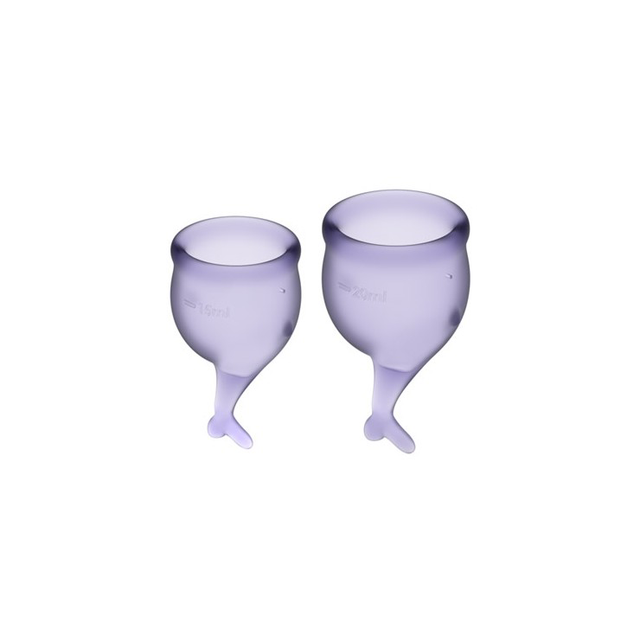 SATISFYER SET 2 COPAS MENSTRUALES FEEL SECURE LILA