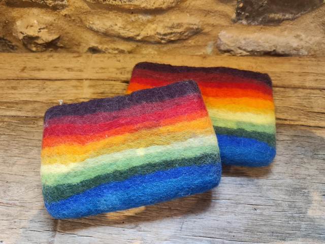Fairtrade Rainbow Felt Bag