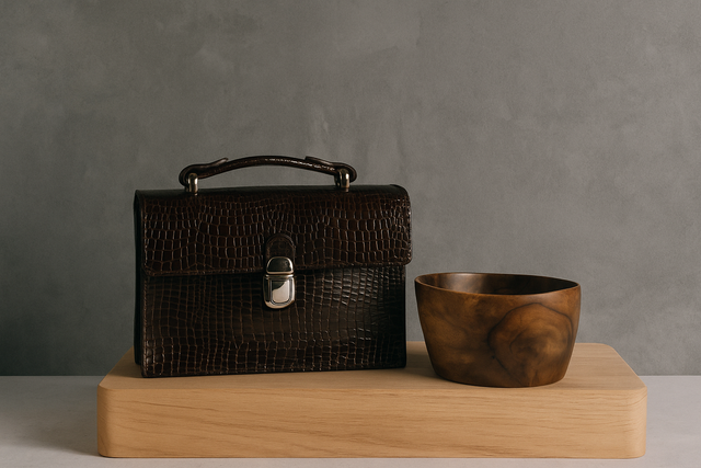 Petit Cartable cuir bordeaux