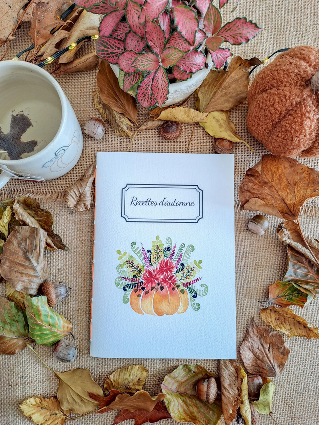 Carnet de recettes Citrouille fleurie
