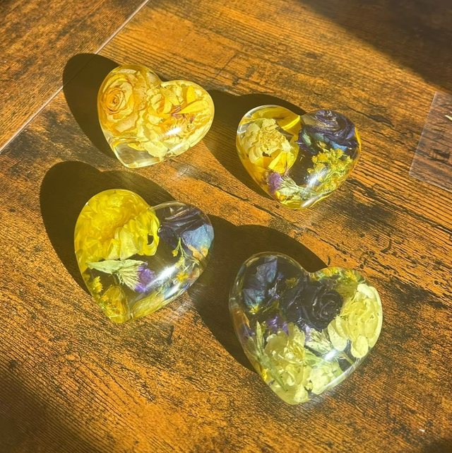 Deep heart paperweight 