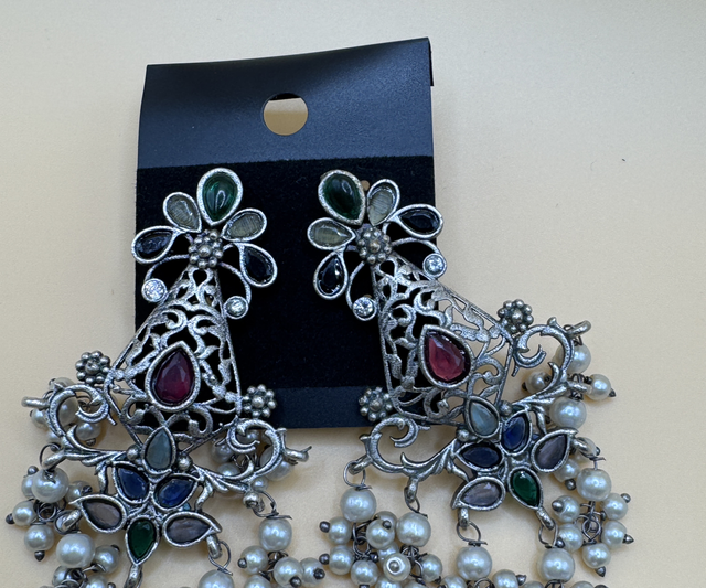 Oxidised ear rings 