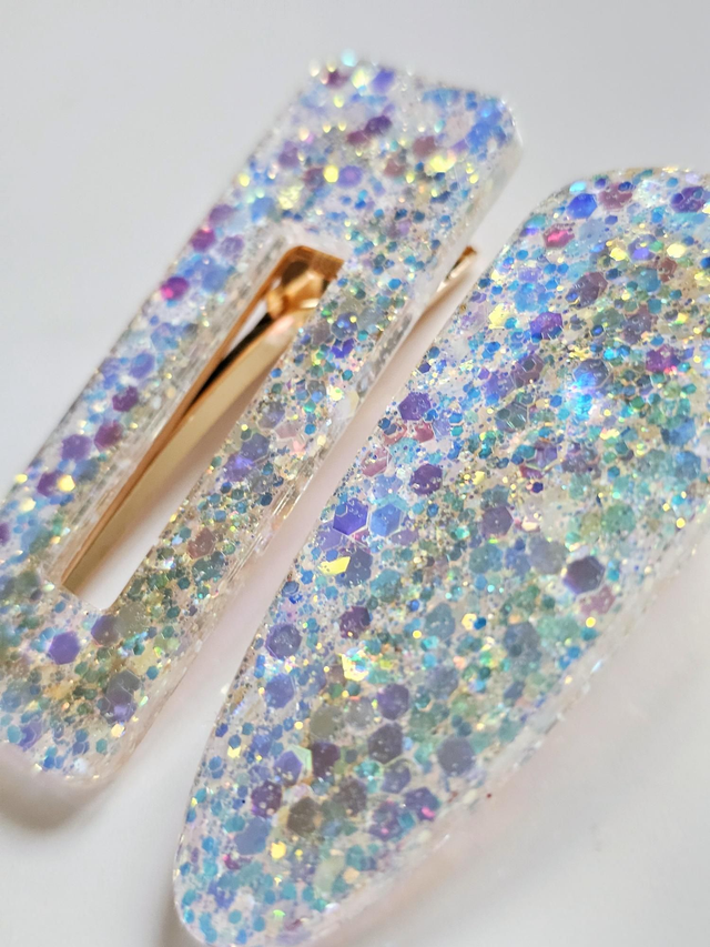 DUO BARRETTES NOEL EFFET NEIGE