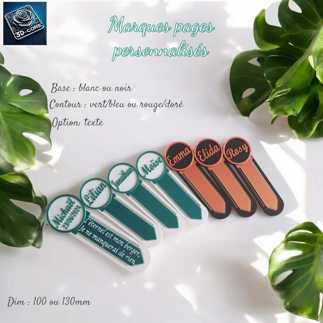 Marque-pages &quot;PRÉNOM&quot;