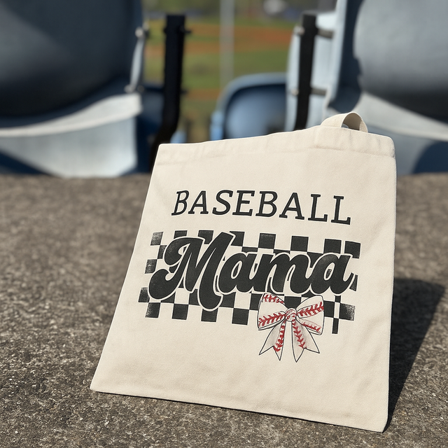 Canvas tas Baseball mama