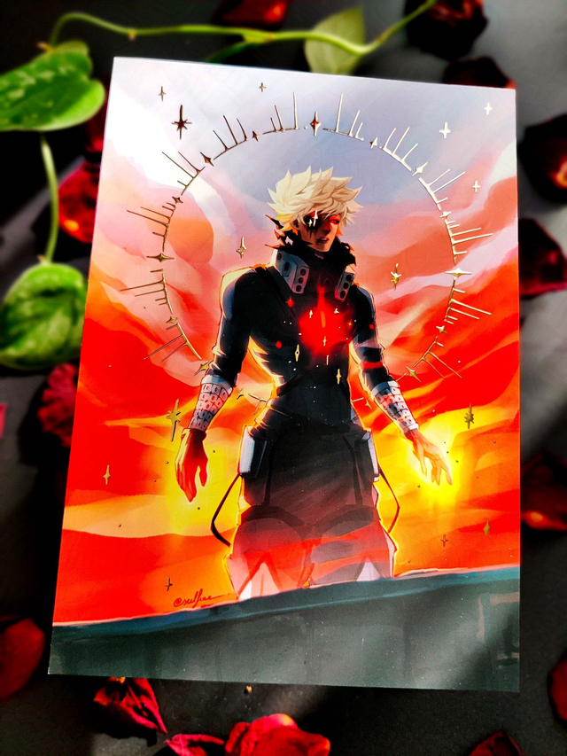 Kacchan Ablaze - Gold Foil - A5